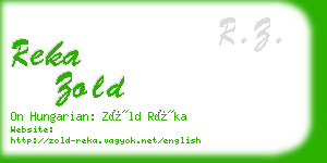 reka zold business card